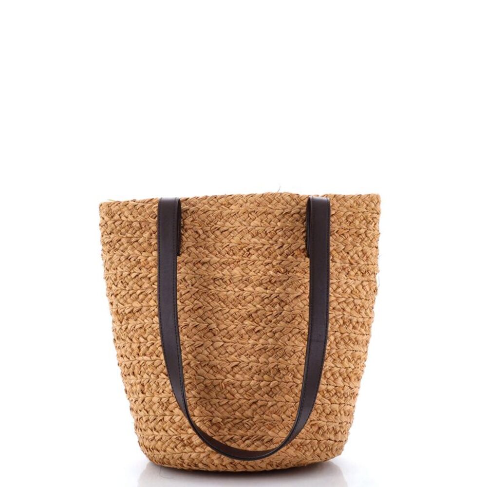 Saint Laurent Panier Basket Shopper Raffia Small Brown - Picture 3 of 7